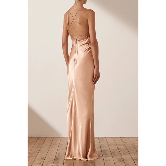 Shona Joy La Lune Lace Back Maxi Dress in Desert Rose Size 4 - Picture 7 of 7